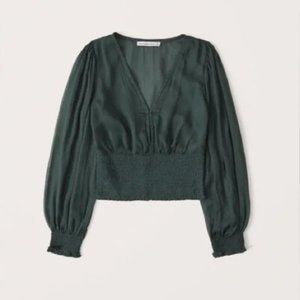 Abercrombie & Fitch Smocked Waist Blouse - NWOT